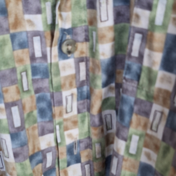 VTG Pierre Cardin Mens Shirt SzXL Multicolor Collar Short Sleeves 100% Cotton - Picture 8 of 12